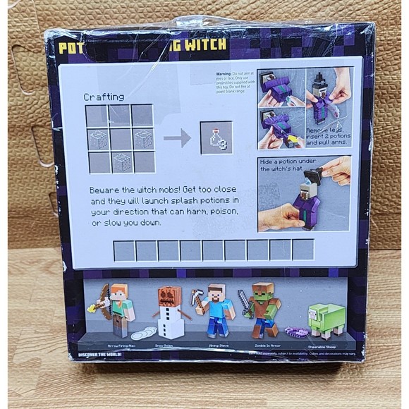 Mine craft Potion Throwing Witch, 7" Action Figure, NIB New - Picture 2 of 3
